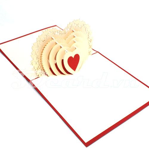 Heart 1 3d pop up love card