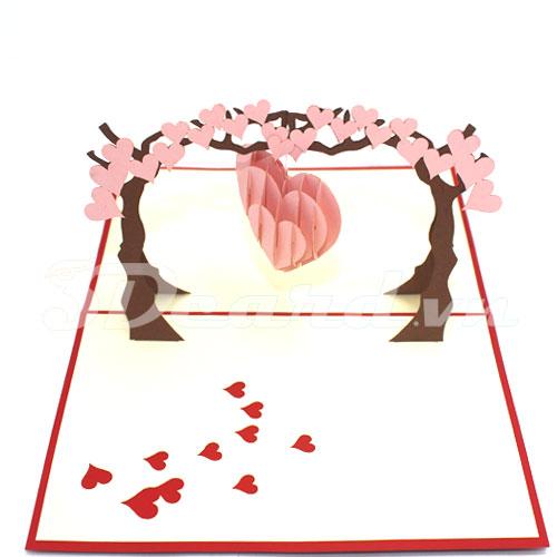 Love Tree 3d card-pop up card-love card-greeting card