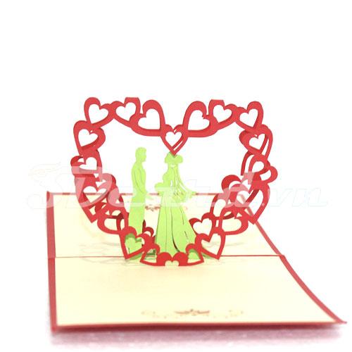 Wedding 10 3d pop up wedding card-wedding invitation