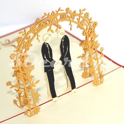 Wedding Groom 3d pop up wedding card wedding invitation