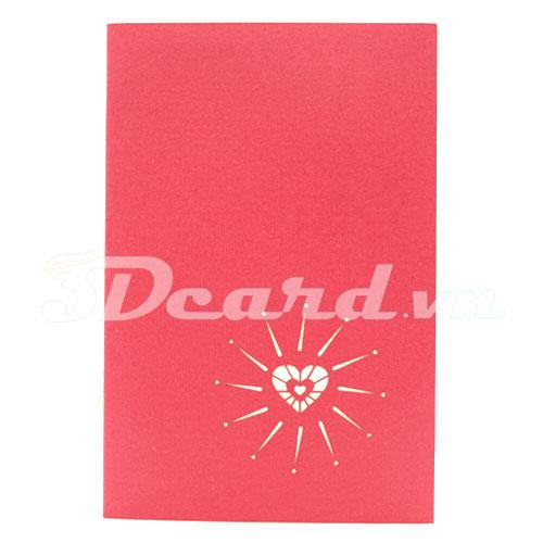 Heart Flower 3d Card Pop Up