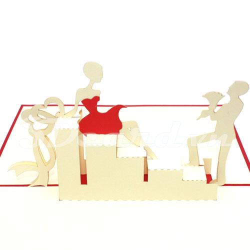 Propose 2 3d pop up handmade love card