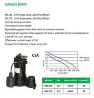 SEWAGE PUMP SBC250 SBC370