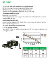 JET PUMP SDP370 SDP550 SDP750