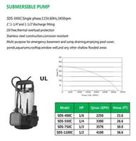 SUBMERSIBLE PUMP SDS-400C SDS-550C SDS-750C SDS-1100C