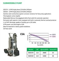 SUBMERSIBLE PUMP SSD370 SSD550
