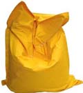A large square bean bag sofa