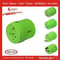 Newest Multi Plug Adaptor for using 150 countries with Patent (NT680)