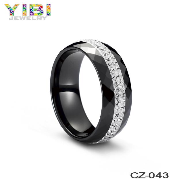 Wholesale Jewelry Set Bali Simply With Zircon Diamond Man 925 Silver Ceramic Ring