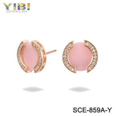 Tops Design New Model Women Accessories Dubai Gold Handmade Stud Earrings