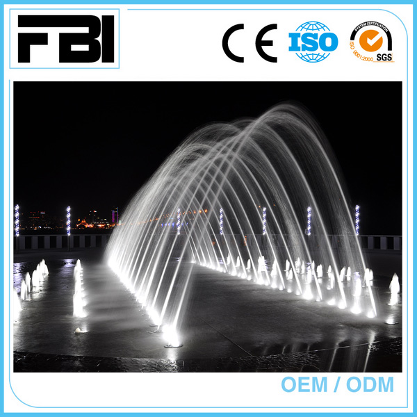 colorful water bright Arched fountain with led lights