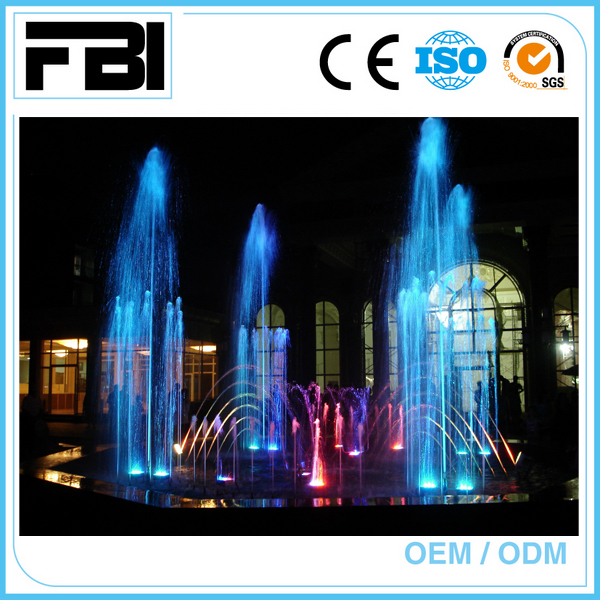 colorful water fountain with led lights for restaurant