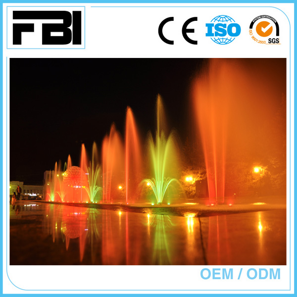 one row music dancing fountain with pool