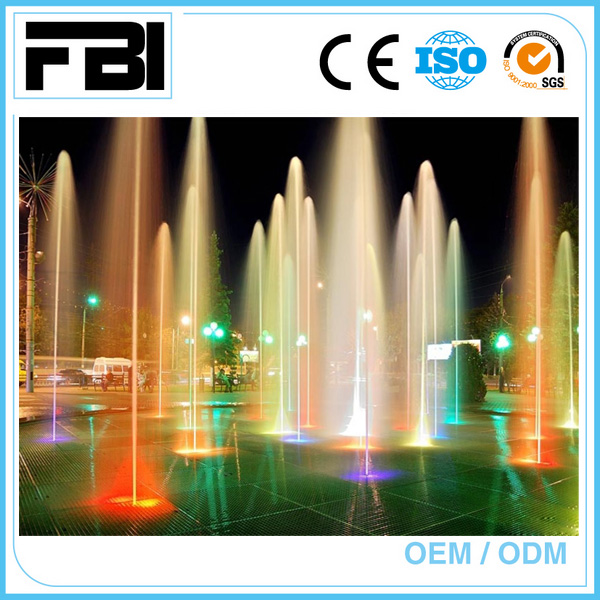 outdoor colorful dry fountain for central Park
