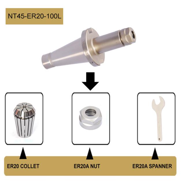 High Quality NT45 ER20 100L Collet