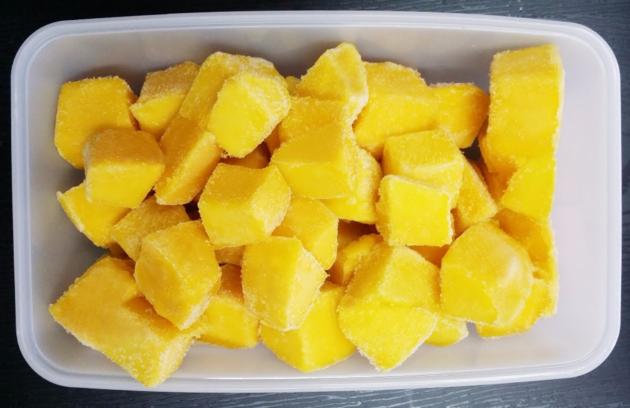 Frozen mango fruit good taste
