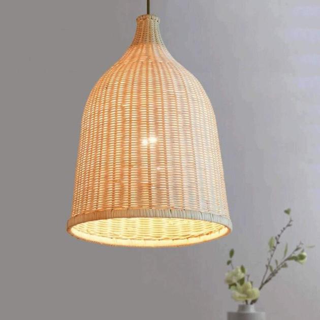 Natural  Handmade Pendant Rattan Round Lampshade  In VietNam