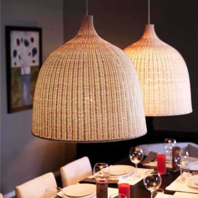 Natural Handmade Pendant Rattan Round Lampshade