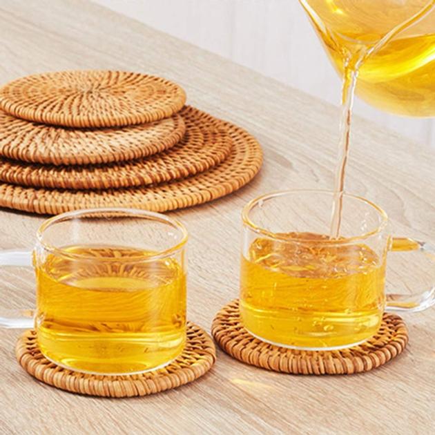 Vintage Natural Rattan Set Placemats And