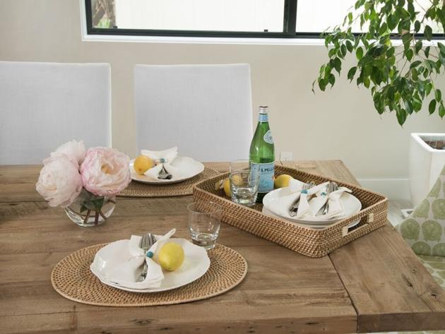 Ellipse Traditional Straw Rattan Place Mats