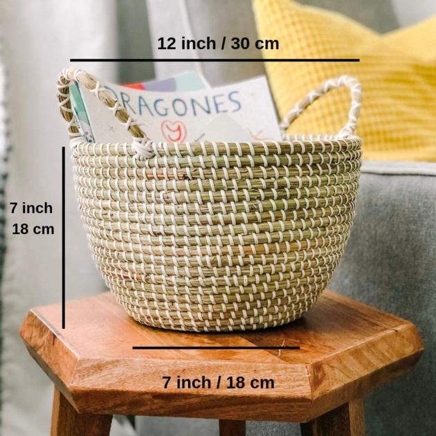 Wholesale Vietnam Handmade Seagrass Straw Basket For Multipurpose Storage