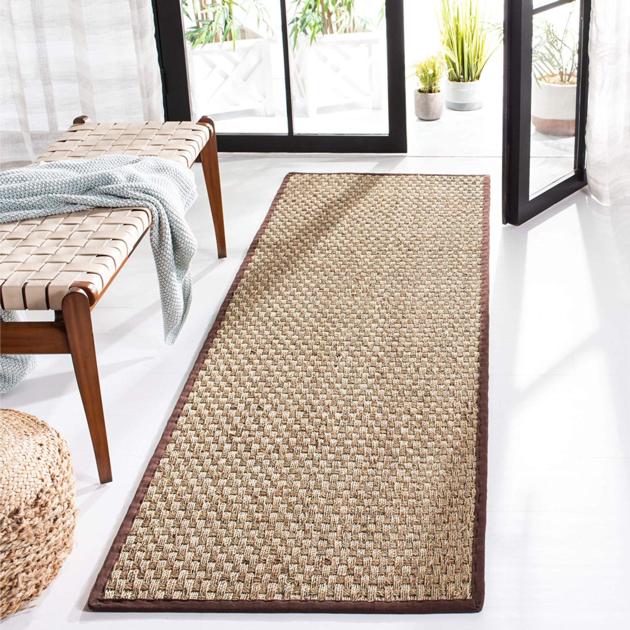 Uplifting Seagrass Handmade Seagrass Rug Sisal Fiber Border Runner Exhibition Decorative Carpet Area