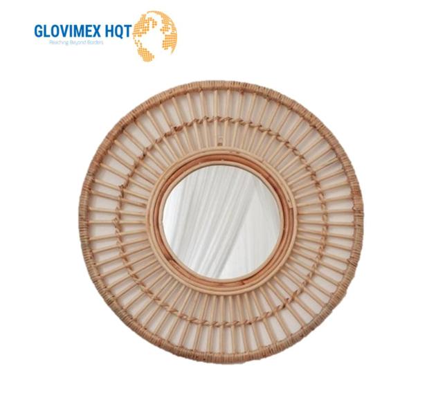 New Collection Retro Rattan Mirror Bamboo