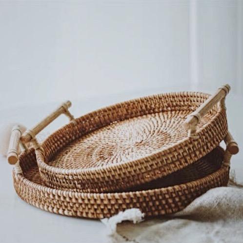 Multipurpose Furniture Handwoven Storage Bamboo Rattan