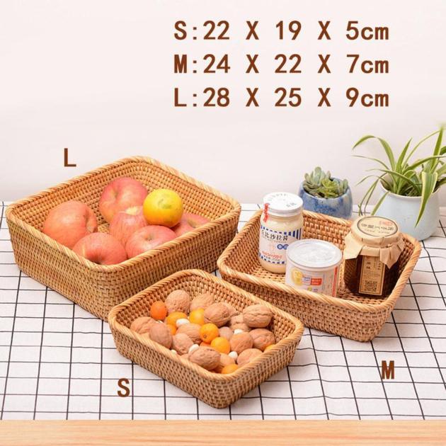 Bamboo Rattan Holder Tray Woven Water