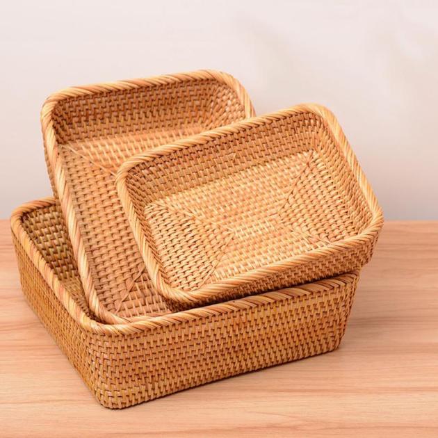 Bamboo Rattan Holder Tray Woven Water