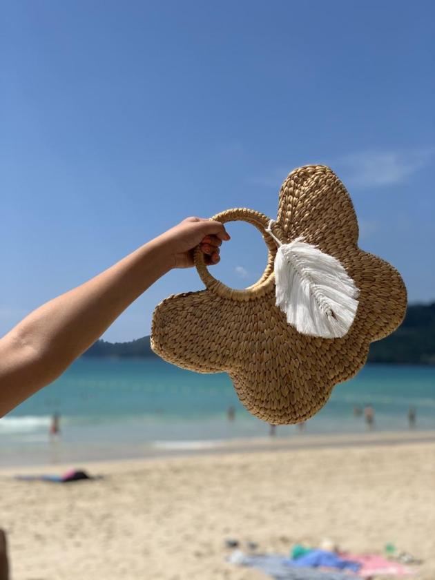 Unique Butterfly Tassel Water Hyacinth Straw