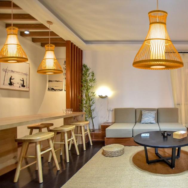 Vietnam Vintage Bamboo Lampshade Indoor Pendant