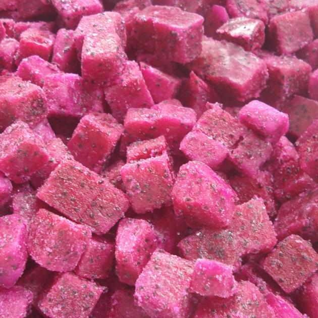 FROZEN DRAGON FRUIT PULP DICE CHUNK