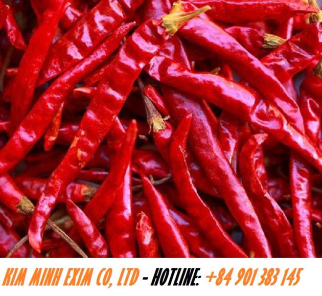 DRIED RED CHILI WITH STEM WITHOUT
