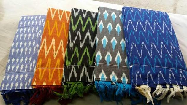 Handloom Ikkat Dress Material