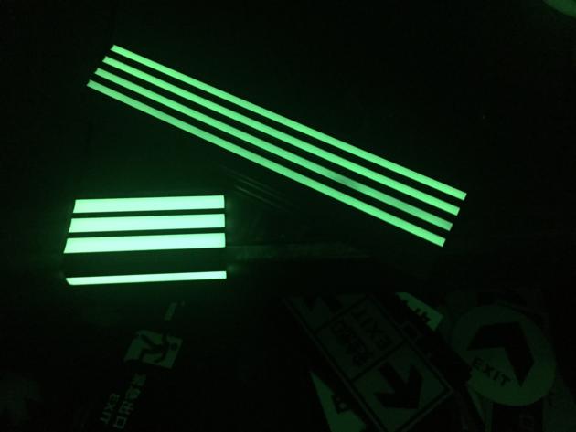 glow in the dark stair nosing Photoluminescent stair nosing