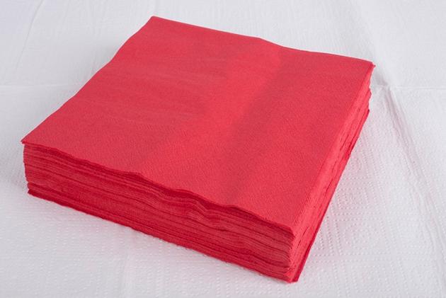 Red paper napkins 