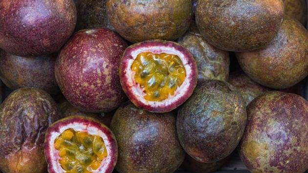 Fresh passion fruits