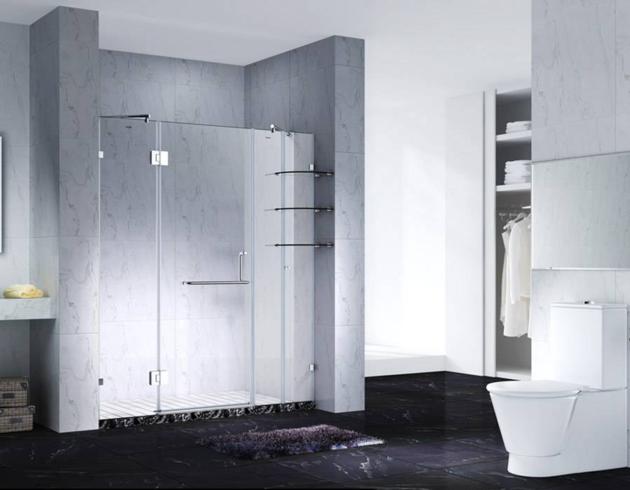 Fashion Design Frameless Slimline Rectangle Shower Enclosure With Pivot Door, AB 6231