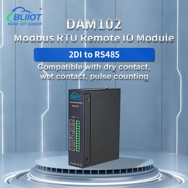 bliiot   dry and wet remote Ethernet modbus RTU module with contact DIN35 rail type 