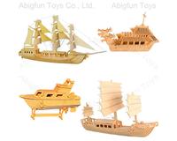 wooden puzzle boat 3d model woodcraft construction kit