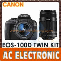 Canon EOS 100D Digital SLR Camera 18-55&55-250mm Lens Kit