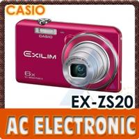Casio EX-ZS20 Digital Camera 16.1 MP 5x Optical Zoom (Red)
