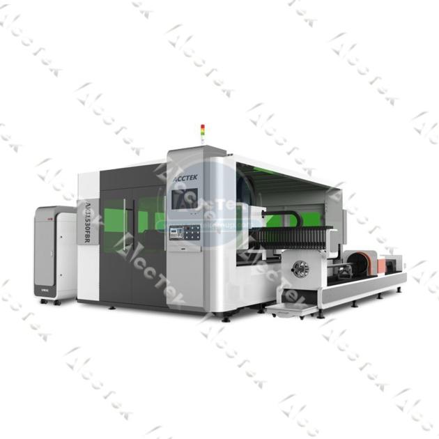 AKJ1530FBR metal cnc laser cutting machine with Raycus laser generator