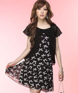 butterfly pattern dress(1398)