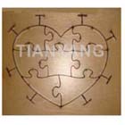 	 JIGSAW PUZZLE DIE  ---puzzle cutting steel rule die in heart shape