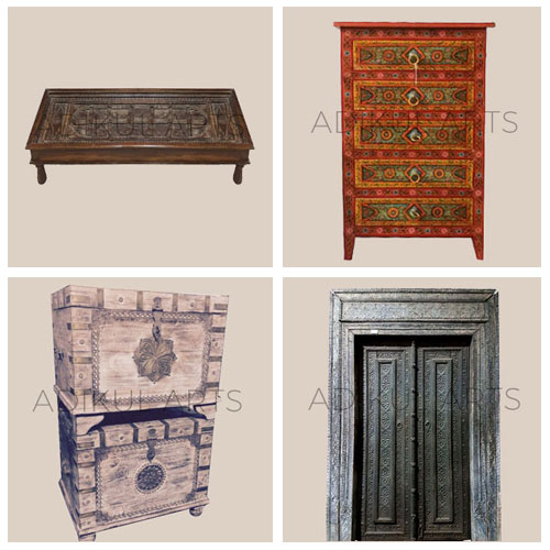 indian wooden bone inlay stone furniture sculpture handicrafts