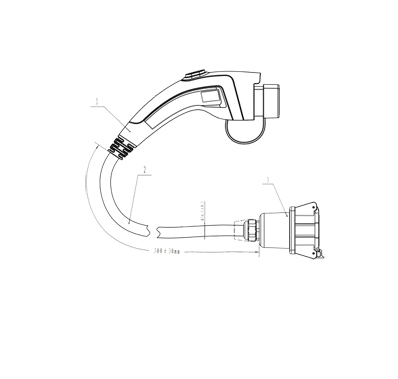 EV Charging Adapter TYPE1 TO GBT