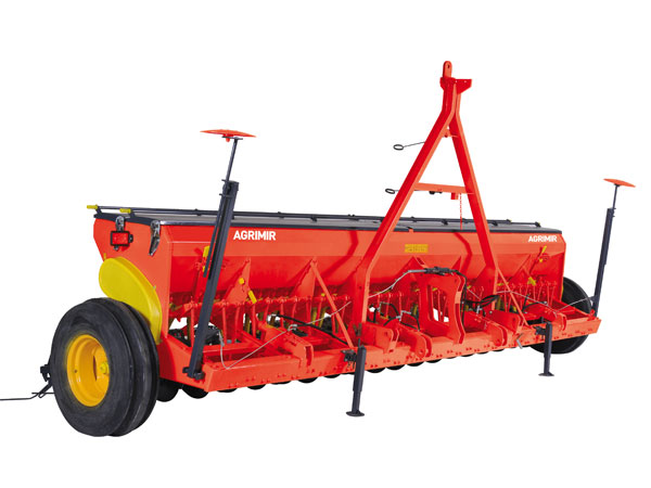 Combined Grain Seed Drill - Double Disc and Pressure Wheels