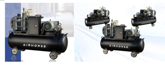 Tank Mounted Screw Air Compressor Without Cabinet